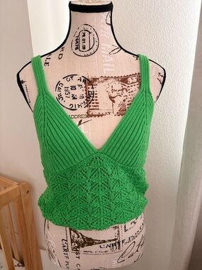 Zara Green Knit Top